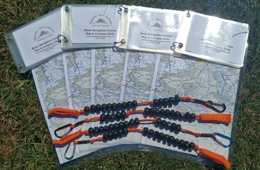 Laminated information booklet, plus Safety whistle and beads