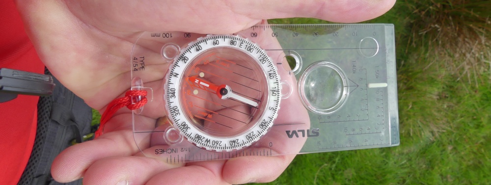 Hand and compass
