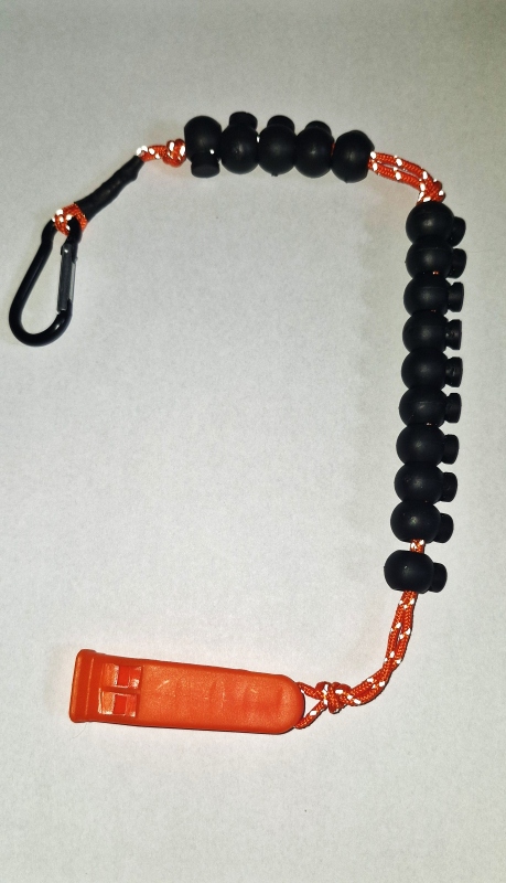 Safety Whistle and navigation Beads Lanyard