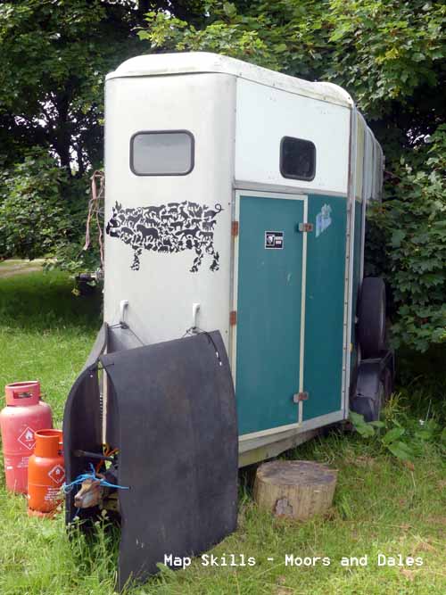 Horse box shower - camp site